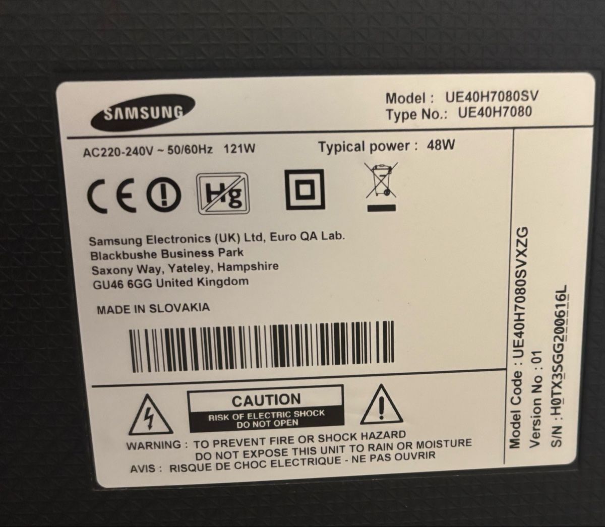 Televisori: Samsung Smart TV UE40H7089SV – Usato da Zuchwil venduto da rw_99 2