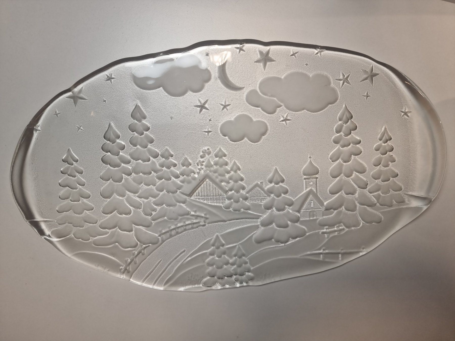 Piatti di portata: Glasplatte Servierteller Winter Landschaft Dekorplatte – Nuovo (secondo la descrizione) da Dürnten venduto da Bachtelsurfer 1