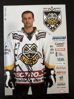 Eishockey Karte HC Lugano Mark Astley signiert 2001-2002