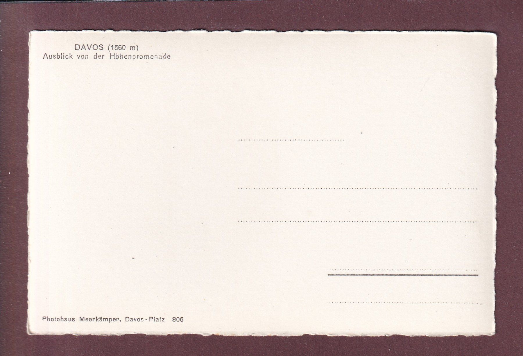 Cartoline postali: DAVOS - Ausblick von der Höhepromenade – Usato da Pully venduto da nicecards 1