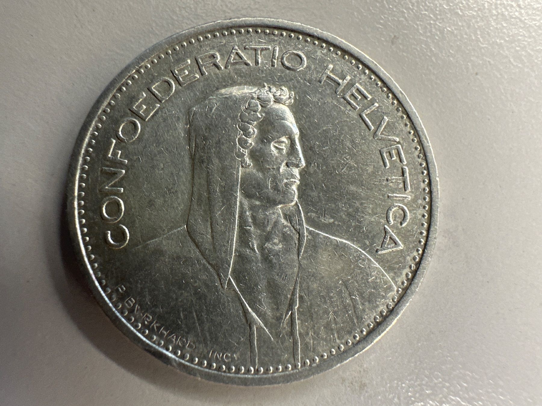 Toutes les monnaies: 5 Fr. Silber Schweiz 1952 – D'occasion à Herisau par herau 1