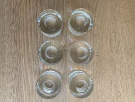Glaskerzenständer rund 6Stk.