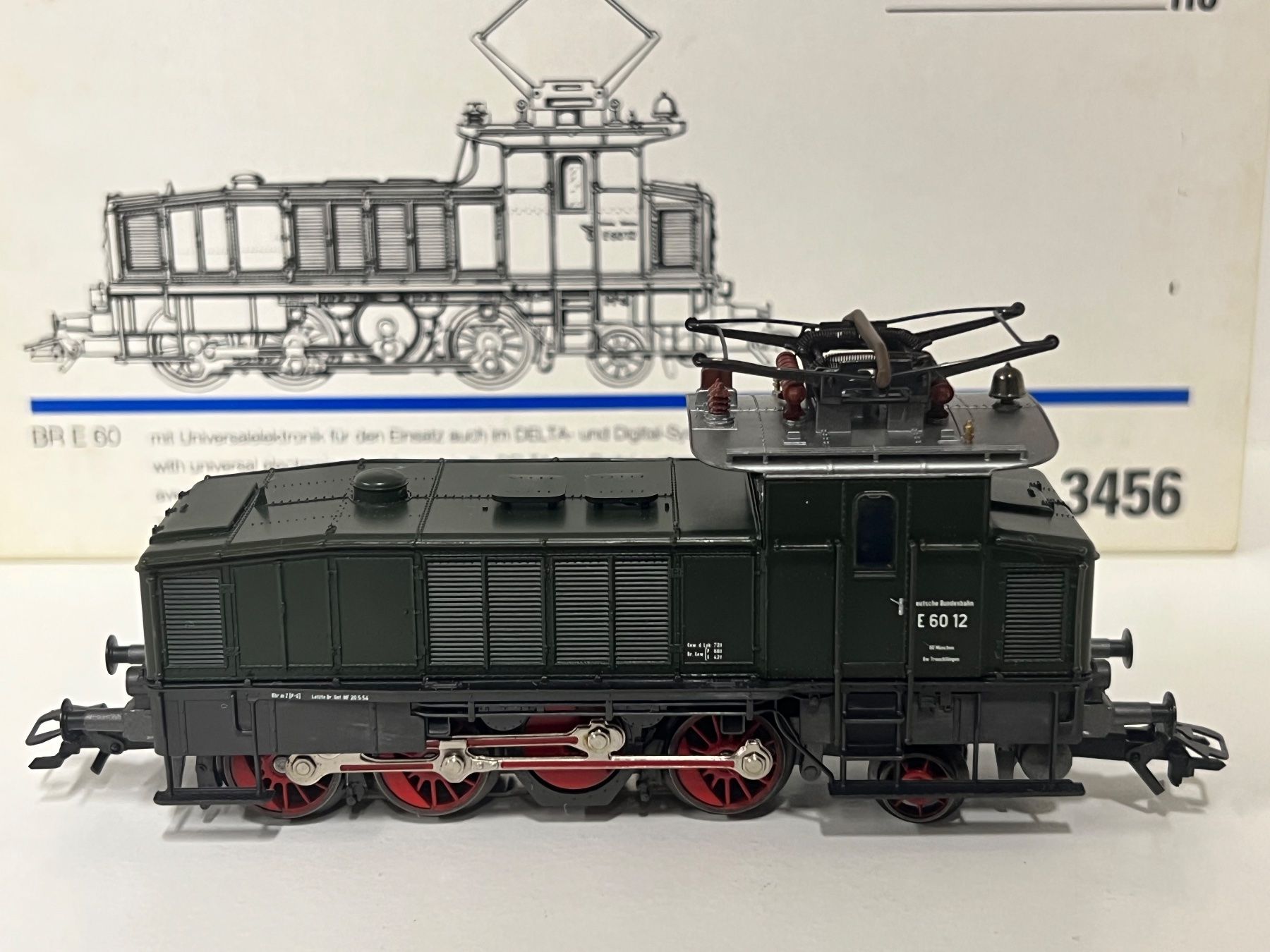 Märklin Modellini di ferrovie: Märklin BR E 60 3456 H0 AC – Nuovo e nell'imballaggio originale da Geroldswil venduto da TopTrain54 2