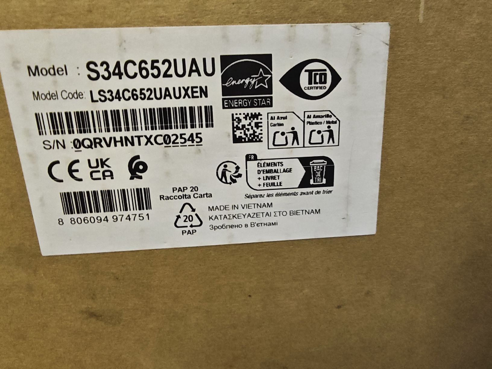 Samsung Monitor: Pc BILDSCHIRM 34 ZOLL – Usato da Bettlach venduto da jasonm 1