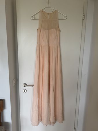 Sommerliches Abendkleid in zartem Rosa - Grösse S