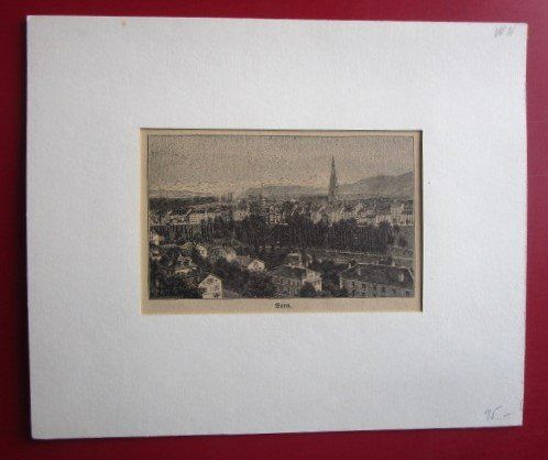 Incisioni: Bern - kleiner Holzstich um 1898 – Usato da Luzern venduto da Horoskop1
