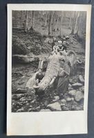 Elefanten-Skulptur im Elefantenbach in Zürich, Kinder~1920