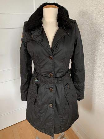 KHUJO Damen Jacke / Mantel, Gr. S, Schwarz