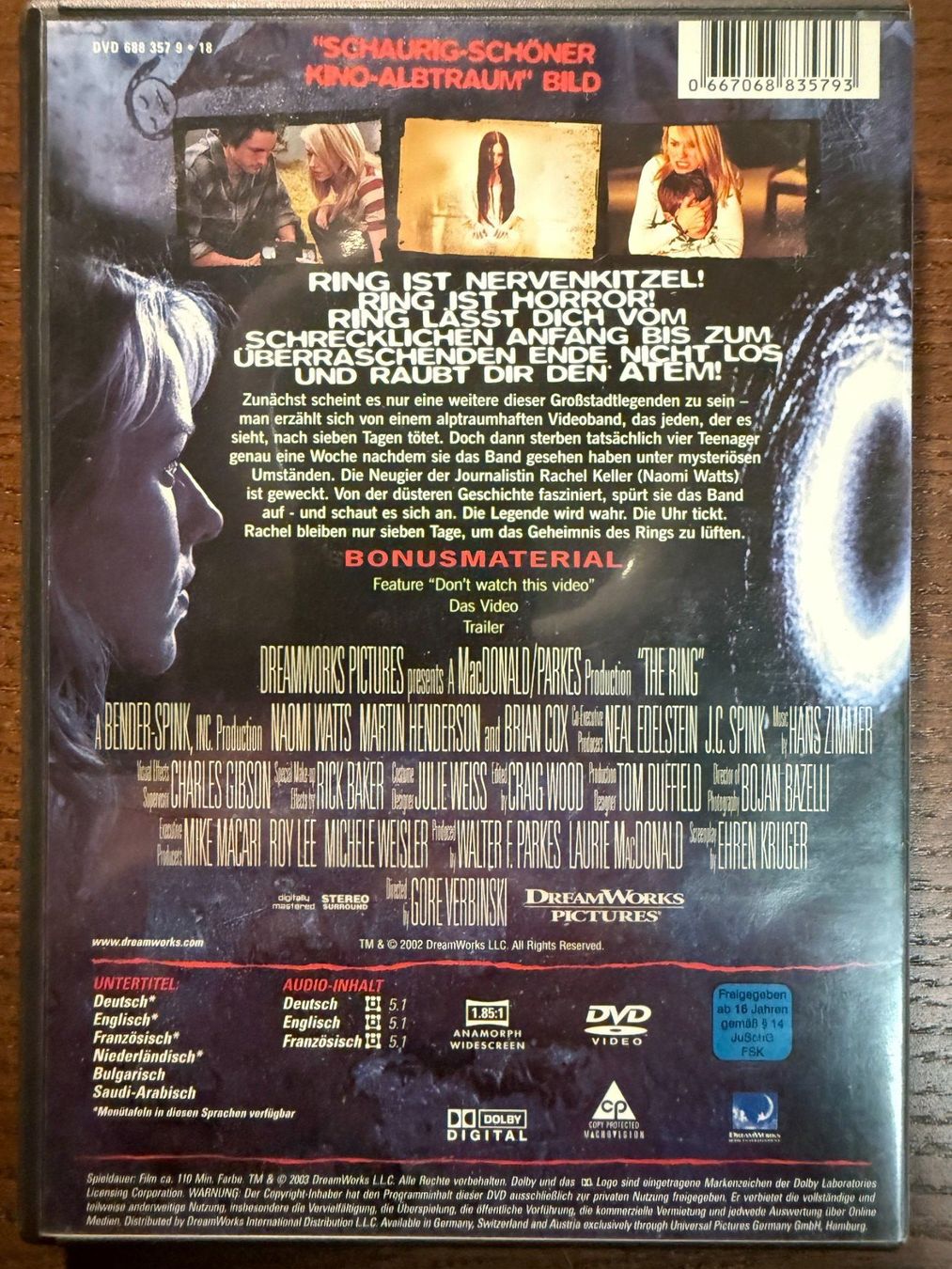 Tous les DVDs: Ring – D'occasion à Zürich par FilmFreunde 1