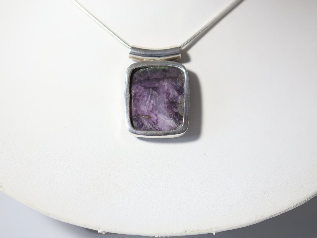 Ciondoli: Pendentif / Anhänger Argent 925 & Charoite / Charoit - NEUF – Nuovo e nell'imballaggio originale da Lausanne venduto da Ory7 2