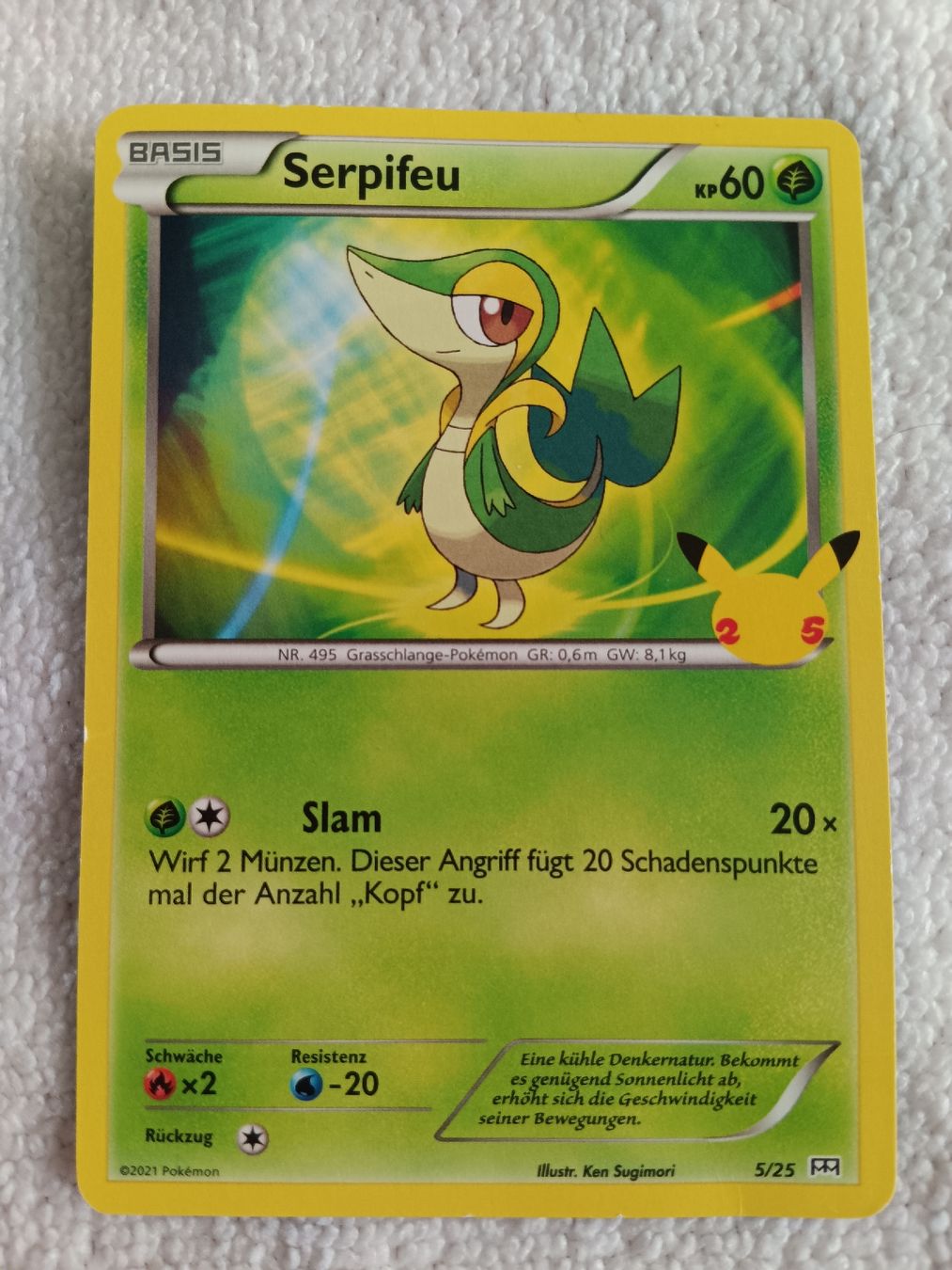 Pokémon Carte collezionabili: Pokemon Basis Serpifeu – Usato da Meilen venduto da Stella1805