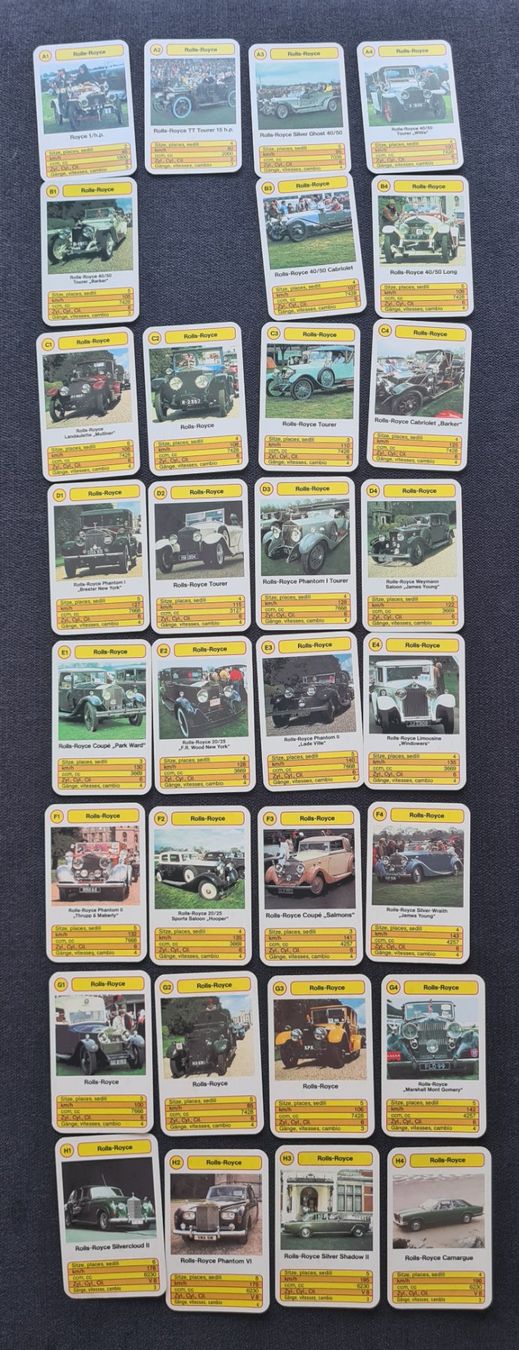 Giochi: Quartett Rolls Royce Auto Oldtimer Classic Car Top Ass – Usato da Steffisburg venduto da Black-Jack 1