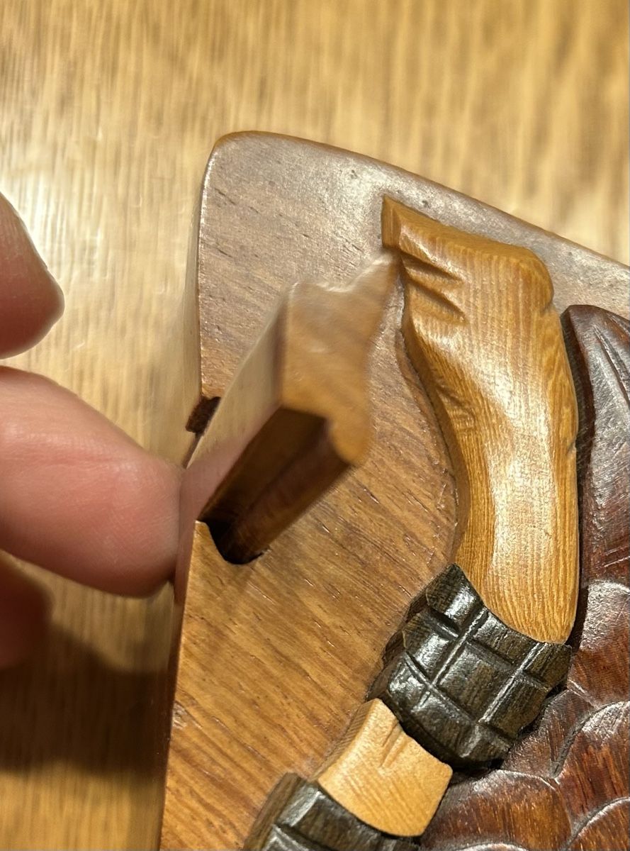 Portagioie: Holz-Schatulle mit speziellem Verschluss – Usato da Lengnau AG venduto da Mefari 2
