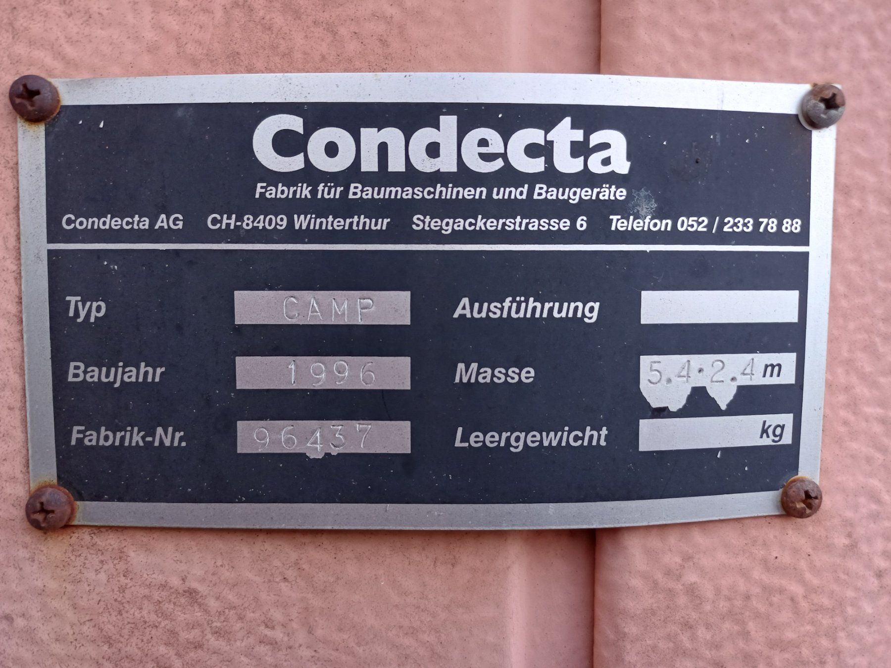 Contenitori edile: Condecta Camp Baucontainer isoliert 5.4m x 2.4 – Usato da Arbon venduto da sackguet 4