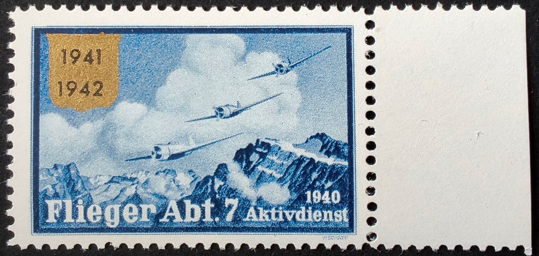 Tutti i francobolli: Stab Flieger Abt 7, Aufdr, Wi Fl 62, 2.WK – Usato da Niederuzwil venduto da LichtPhil
