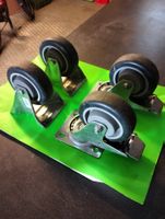 4 Rollen - 2 davon mit Drehkranz + Feststellbremse gebraucht