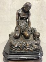 Antike Bronze-Skulptur mit Totenkopf-Motiv, sehr selten, Som