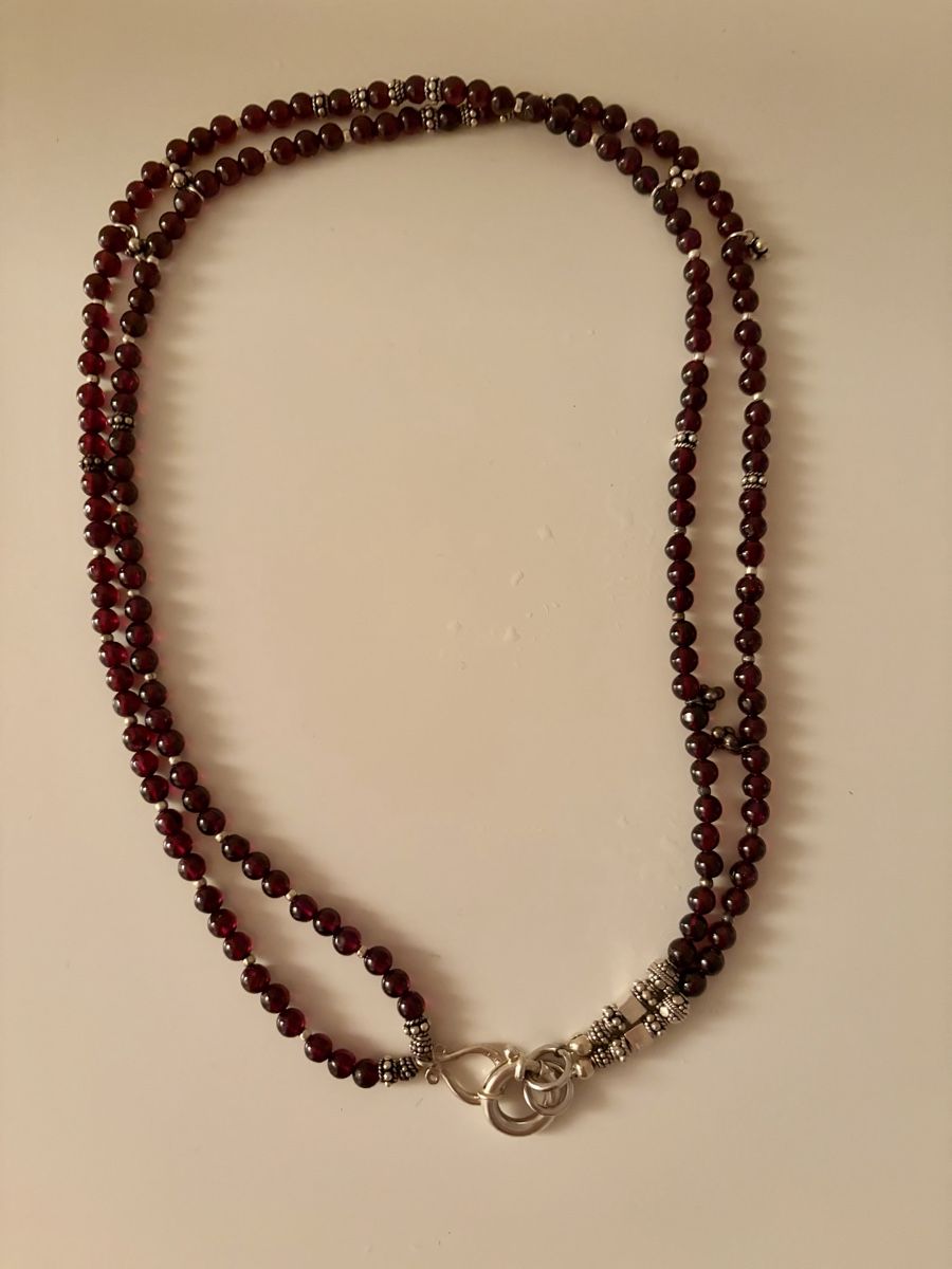Rejane Rosenberger Catenine: Granatstein Kette mit Silber 49 cm - Rejane – Nuovo (secondo la descrizione) da Muttenz venduto da stoeberi01 6