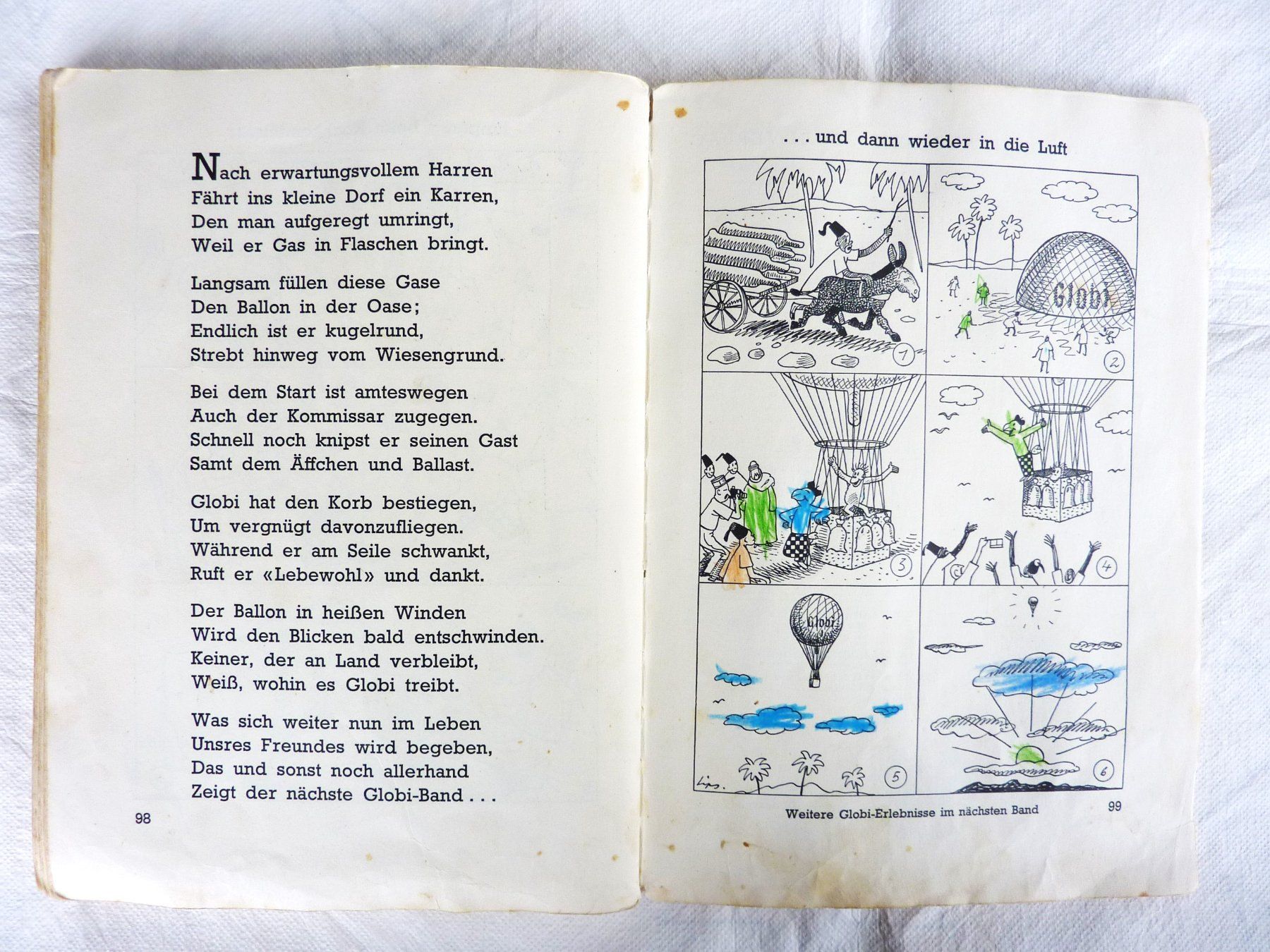Fumetti: Freund Globi im Urwald, 1. Auflage, 1950 – Usato da Lustmühle venduto da kloster46 8