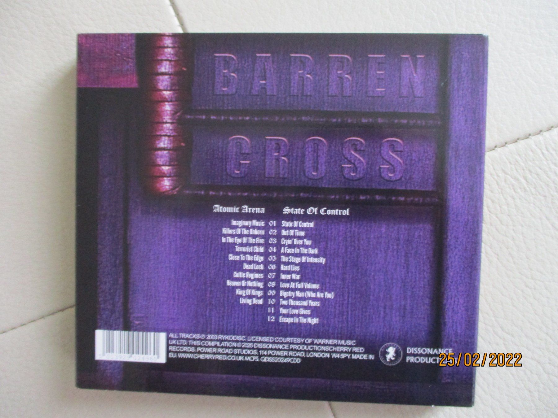 CD: Barren Cross --  Atomic Arena / State Control – Usato da Liestal venduto da Disc-Point 1