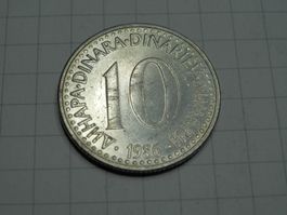 Jugoslawien 10 Dinar, 1986