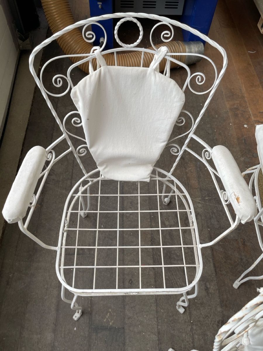 Sedie: Antike Gartensessel Eisen weiss, 5er Set – Usato da Wetzikon ZH venduto da buggy94 2