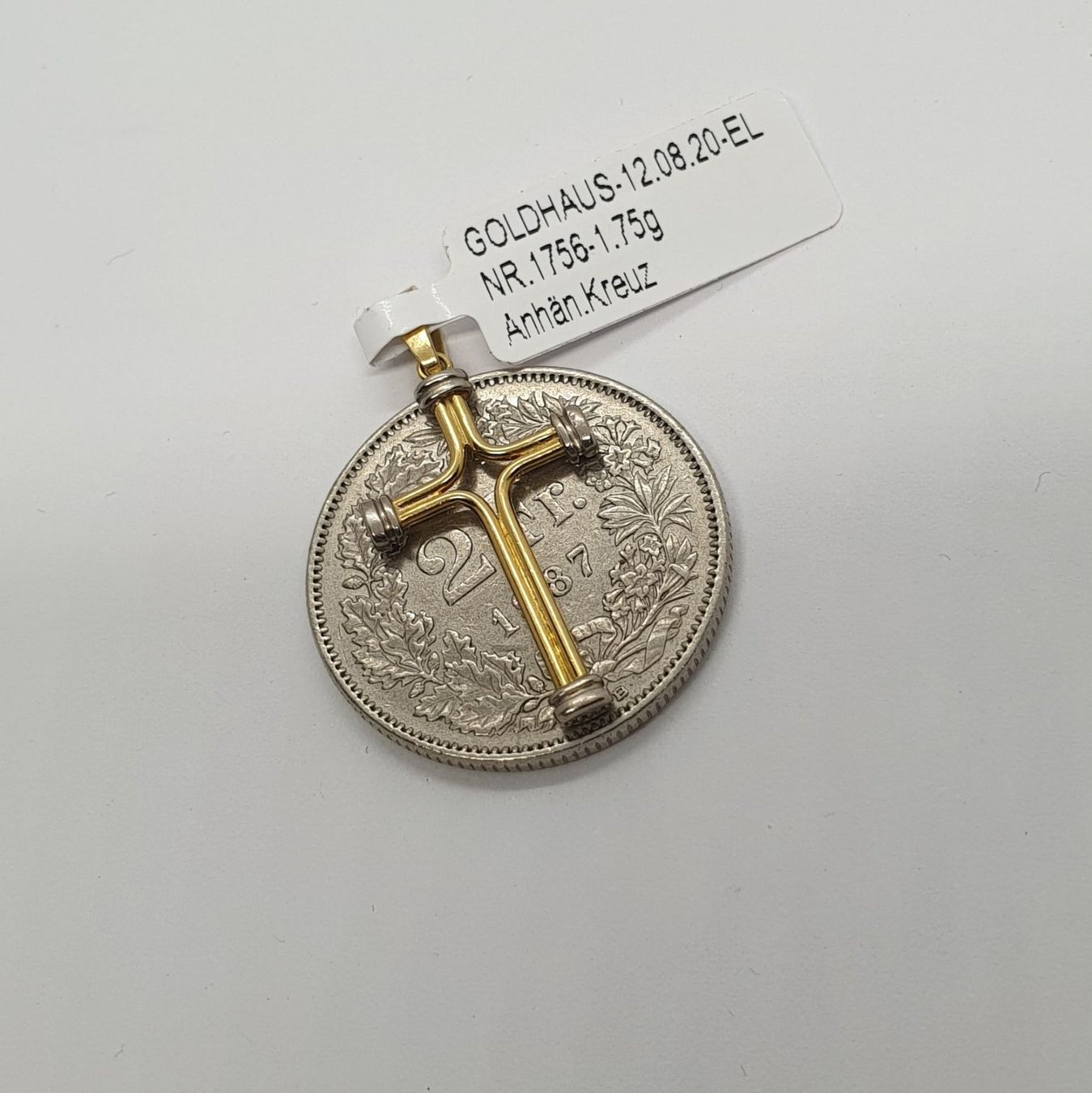 Ciondoli: Echt 18K Gold - Kreuz Anhänger – Usato da Luzern venduto da Goldhaus-Luzern 2