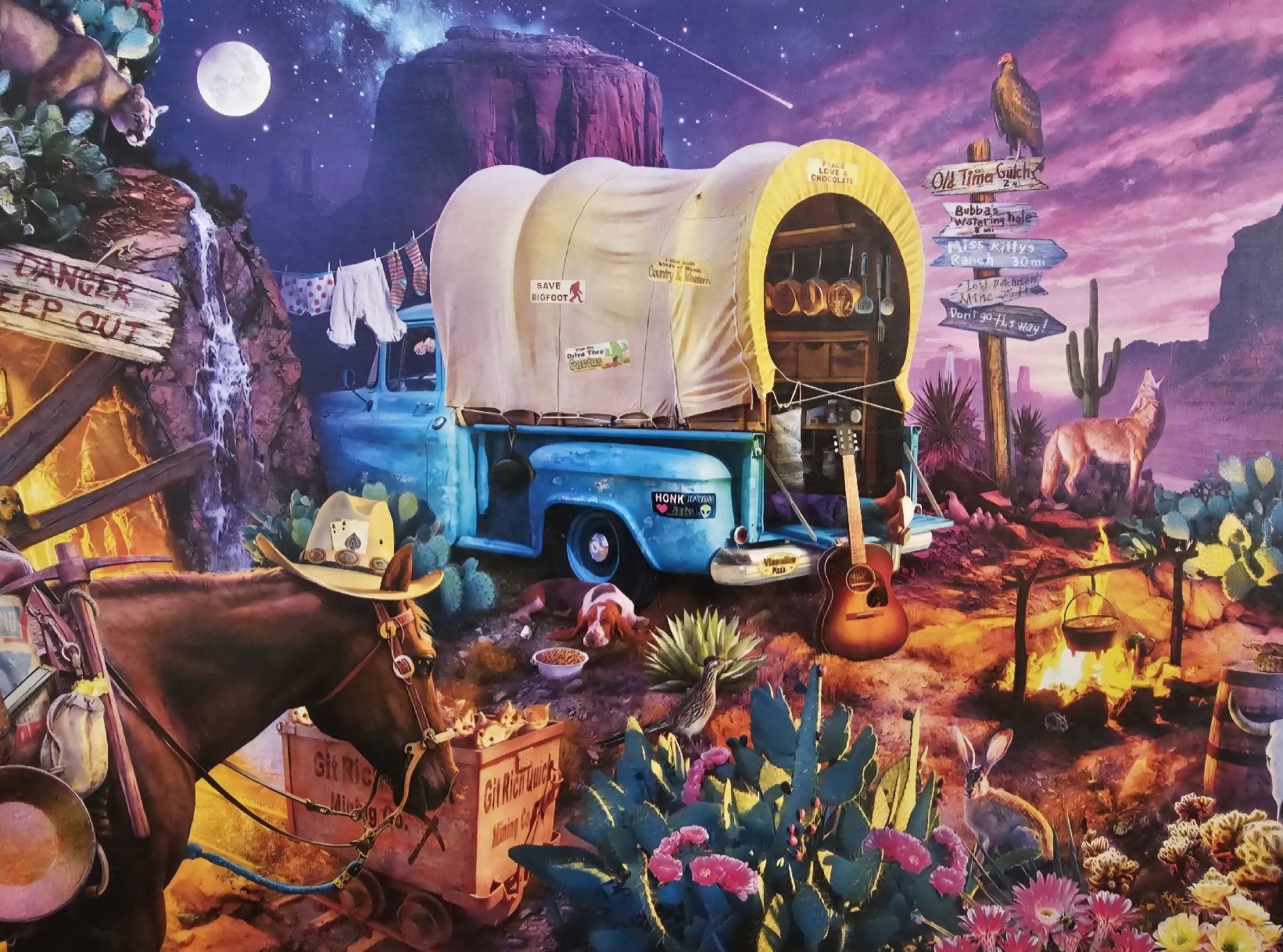 Puzzles: Schmidt Puzzle "Wild West Camping" 1000 Teile – Gebraucht aus Bütschwil von Taranabo 1