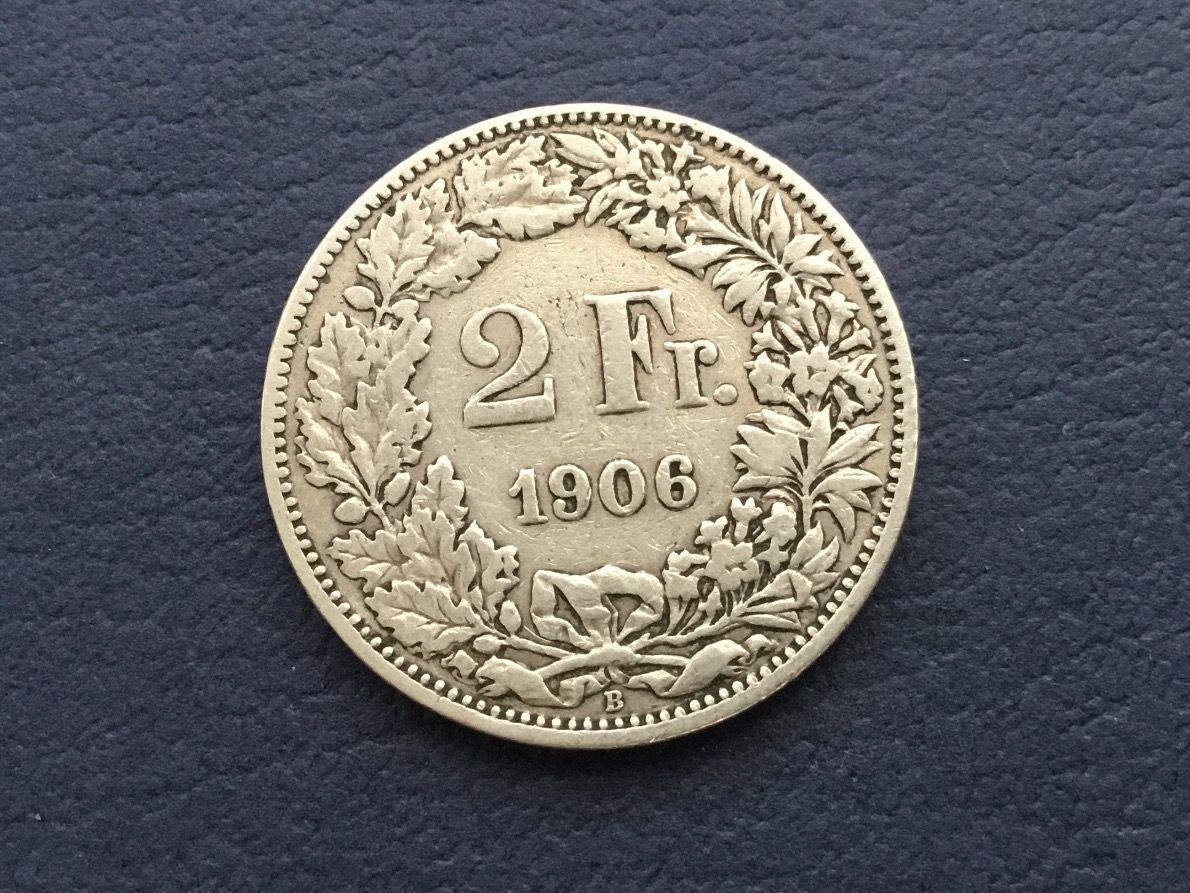 Tutti le monete: sehr schöne 2 Franken 1906 – Usato da St. Margrethen SG venduto da alfapeugeot10
