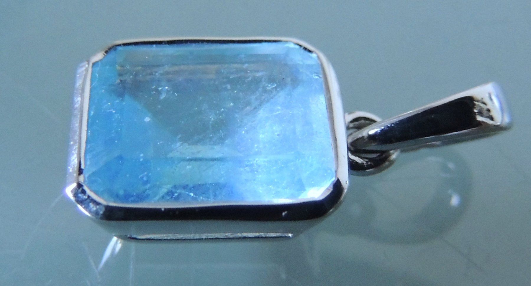 Ciondoli: Silber 925 Aquamarin Anhänger – Nuovo e nell'imballaggio originale da Waldenburg venduto da schaller707 1