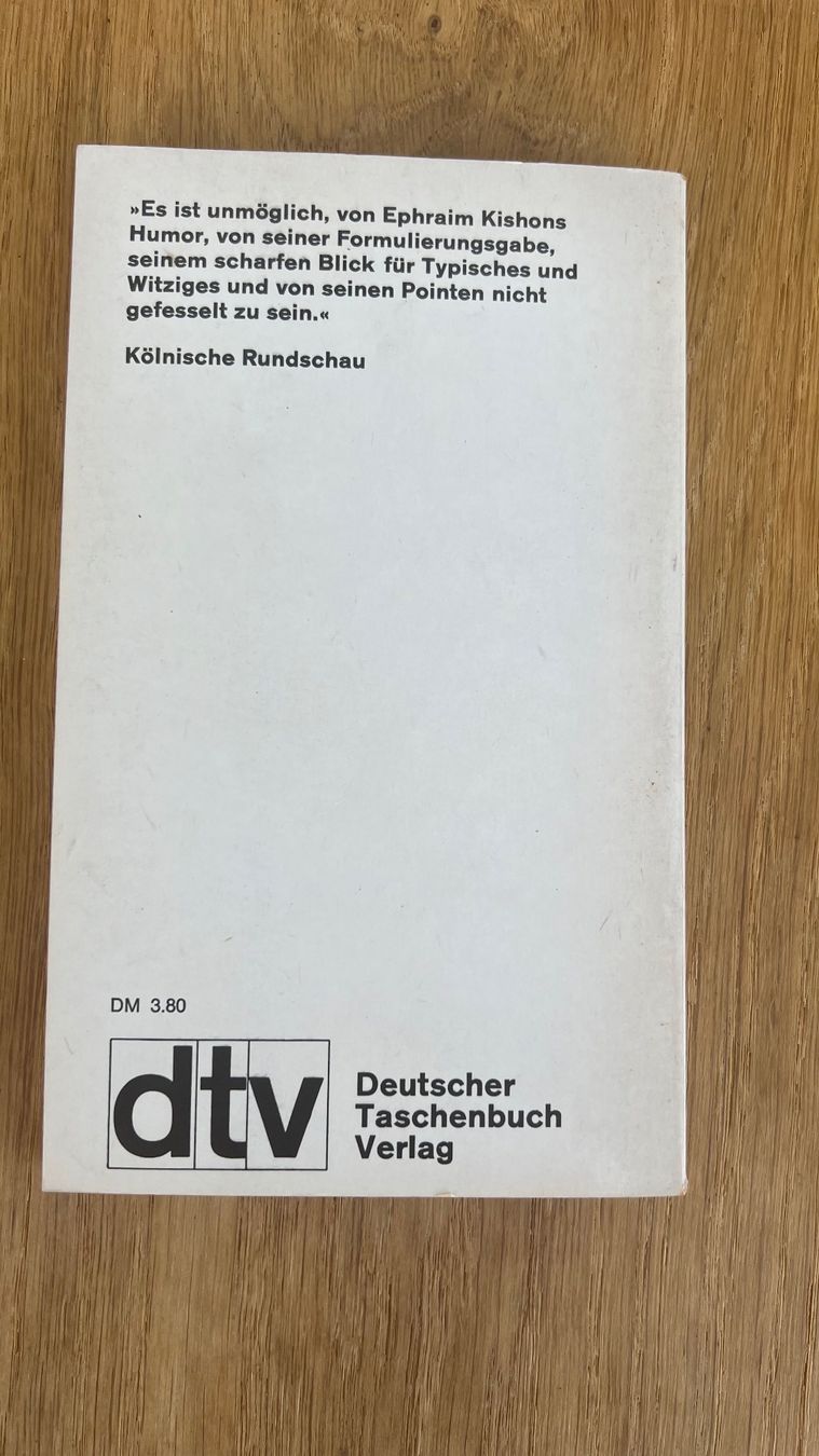 Libri: Ephraim Kishon: Nicht so laut vor Jericho,1973 – Usato da Schübelbach venduto da Dolly990_2 1
