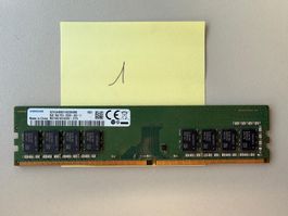 RAM DDR4 8 Go Samsung PC4-2666 – PC de bureau – Occasion