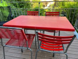 Super Gartentisch rot
