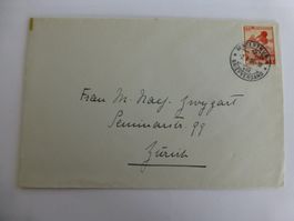 Pro Juventute 1938 Nr.87 Urnerin auf Brief