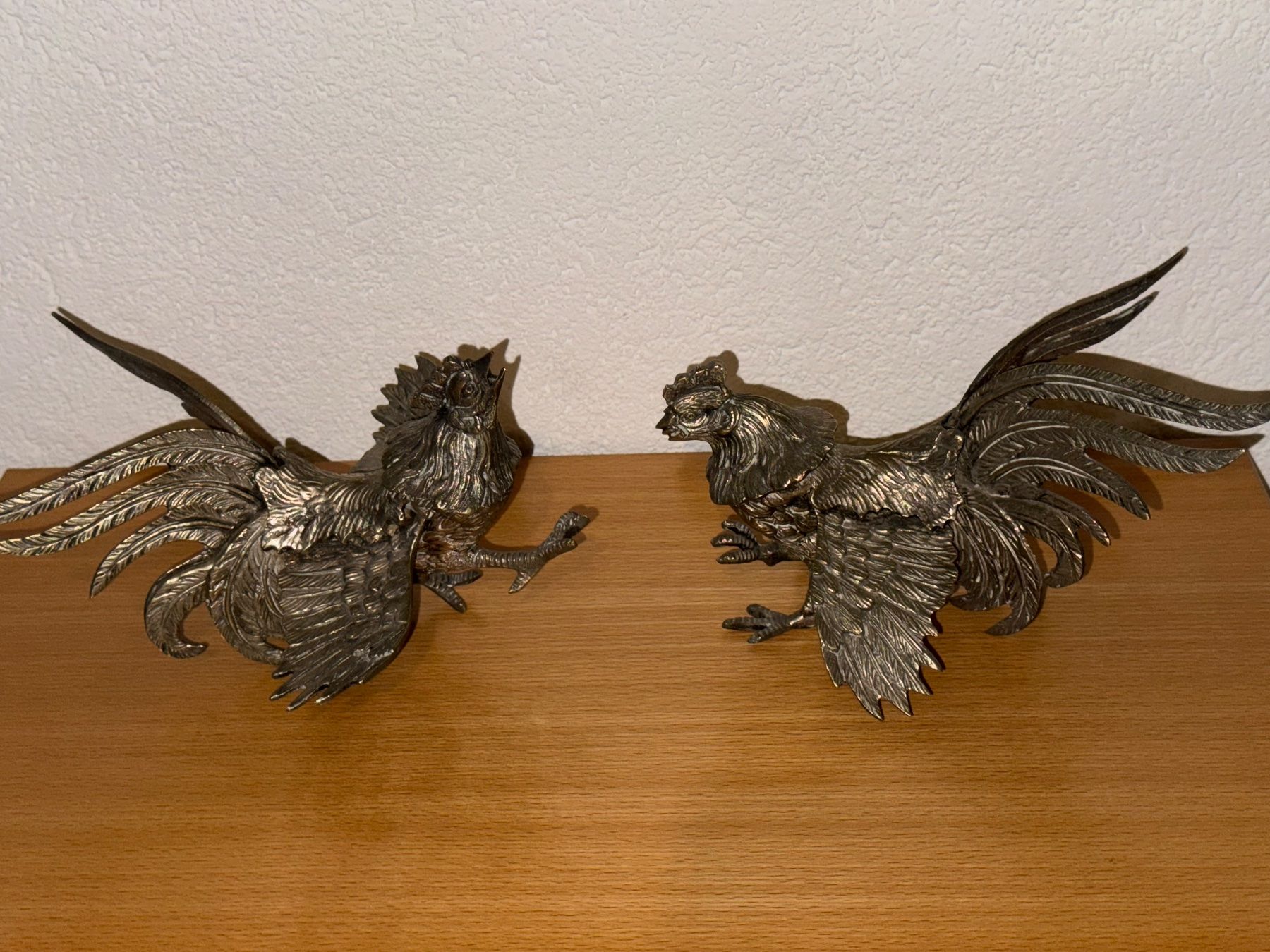 Sculture & Statue: Vintage Zwei kämpfende Hähne – Usato da Kaiseraugst venduto da winnetou04