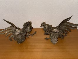 Vintage Zwei kämpfende Hähne
