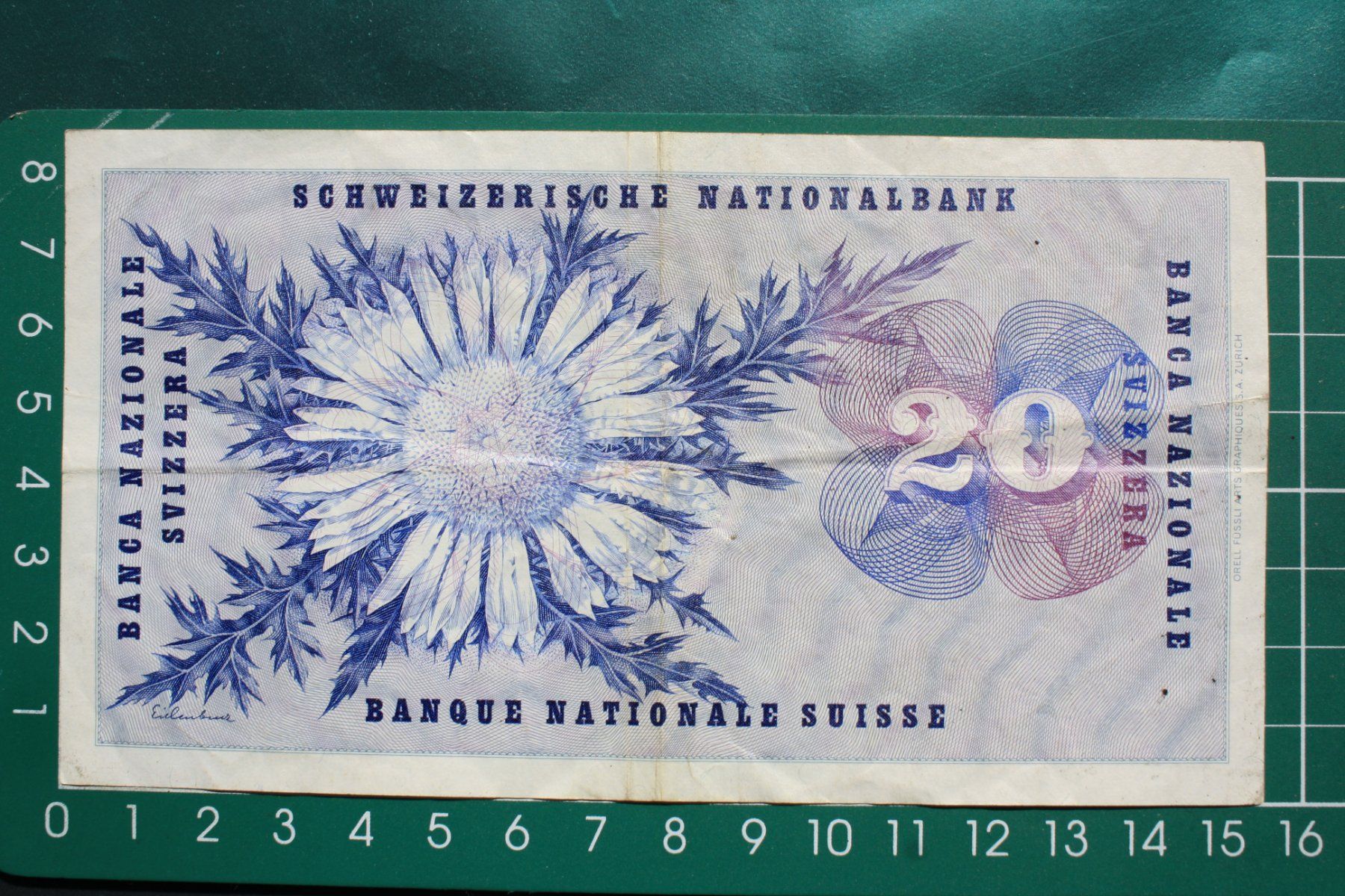 Banconote: general dufour banknote 20 franken 1969 – Usato da Laupen BE venduto da Gufi57 1