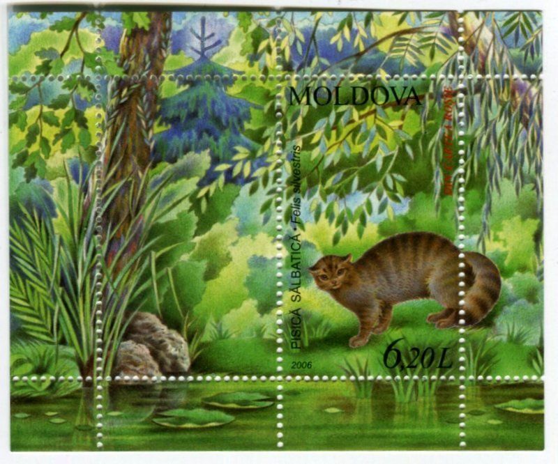 Alle Briefmarken: Block "Wildkatze". Moldawien. – Neu und originalverpackt aus Basel von Butsch5