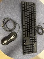 Clavier et souris USB noirs, ensemble, bon état