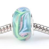 Lampwork Himmelblaue Glasperle, Glass Bead