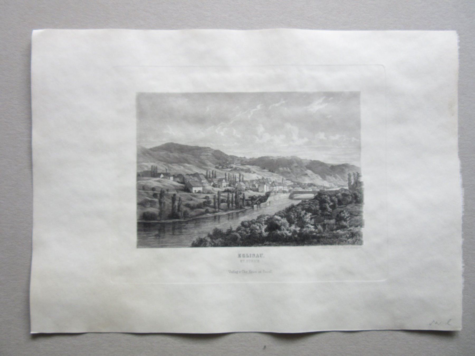 Incisioni: EGLISAU   STAHLSTICH – Usato da Gersau venduto da grafik-kunst 1