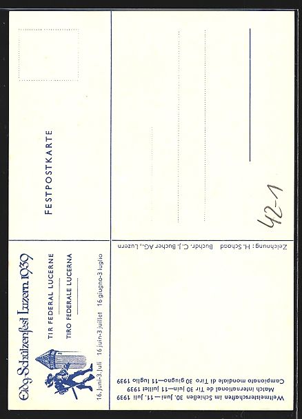 Cartes postales: Luzern, Eidg. Schützenfest 1939, Der Ve – D'occasion à Berlin par bartko-reher 1
