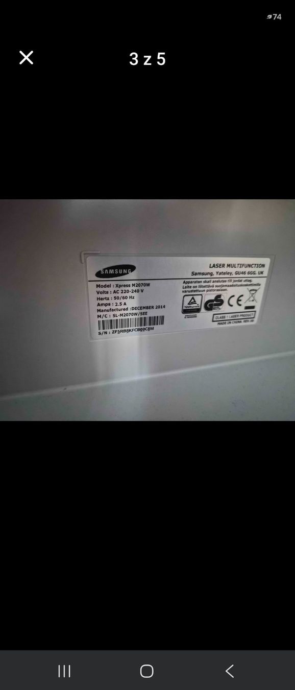 Samsung Drucker: Drucker /Scanner Samsung – Gebraucht aus Wittenbach von cchicco11