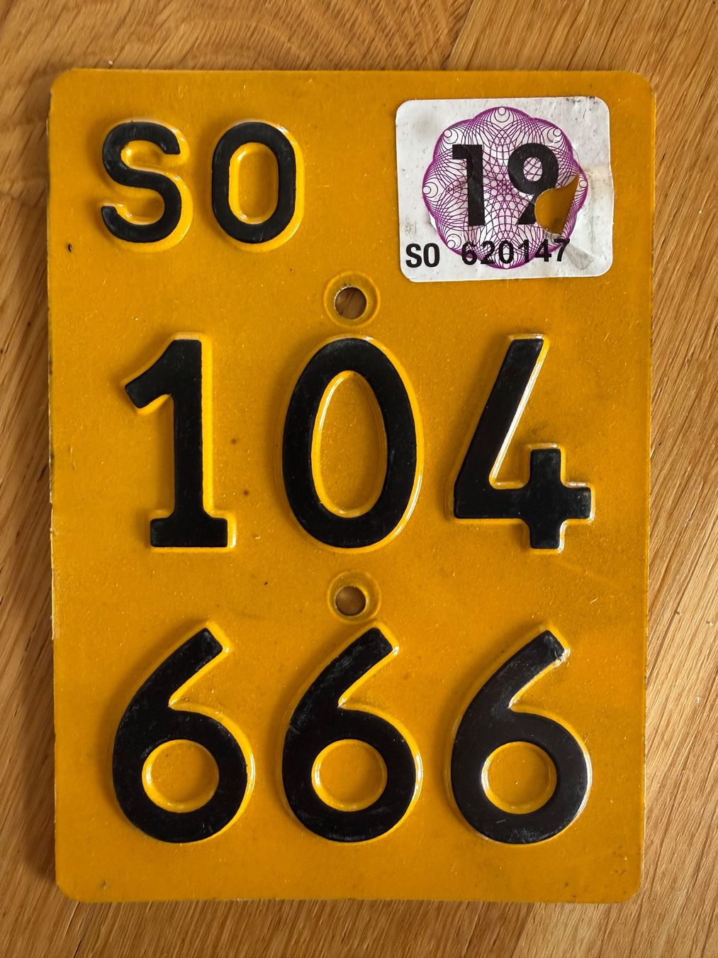 Sachs Parti ricambio per ciclomotori: SO 104 666 Mofa Nummernschild – Usato da Fahrni b. Thun venduto da berger_tuning34