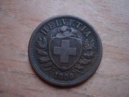 (W5) 2 Rappen 1886