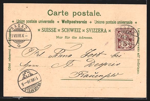 Cartoline postali: Litho Schweizer Bürger in Trachten aus  – Usato da Berlin venduto da bartko-reher 1
