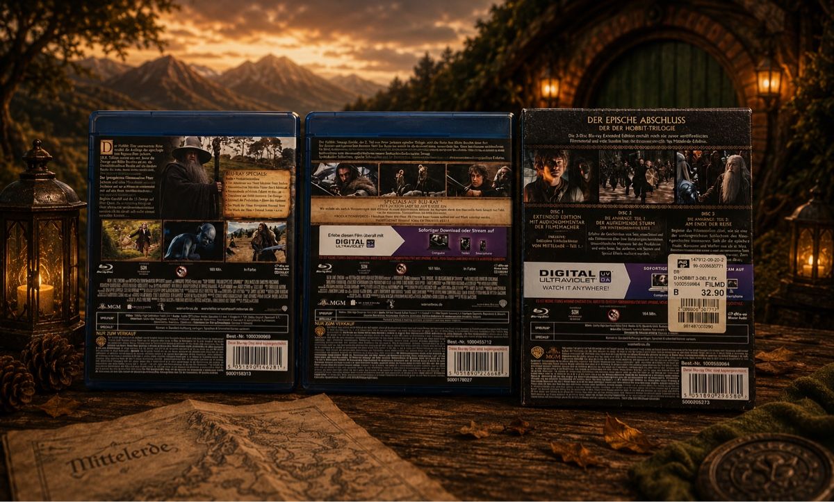 Tutti i DVDs: Hobbit Trilogie Blu-ray inkl. Extended Edition OVP – Nuovo (secondo la descrizione) da St. Gallen venduto da Starlord77 1