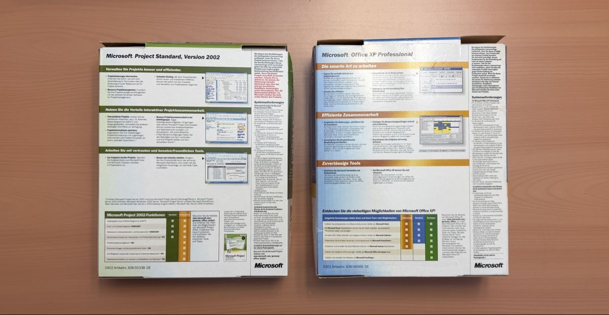 Microsoft Software: Microsoft Office XP und Project „Big Box“ – Usato da Rüti ZH venduto da second.life 2