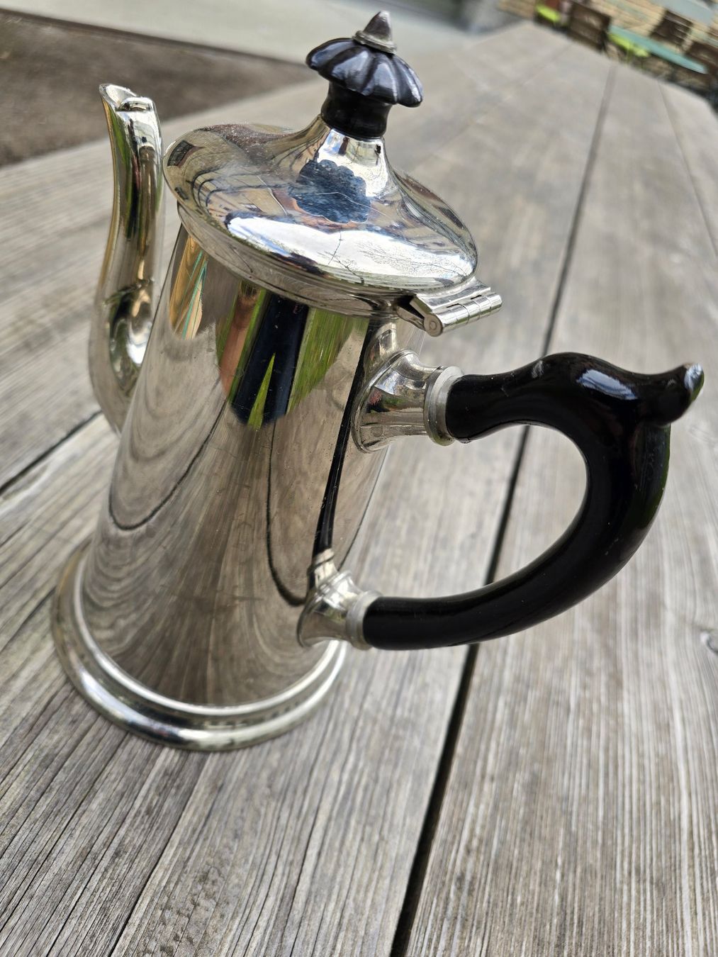 Teiere: Metall: Teekanne vintage, Silber/Bakelit – Usato da Romanshorn venduto da Rachacha 2