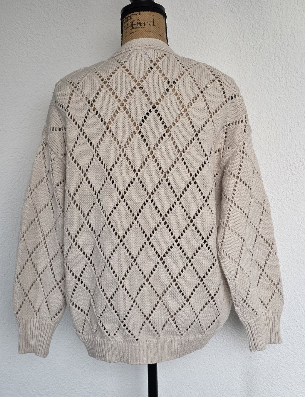 Giacche: Damen Strickjacke beige Grösse L Lochmuster Baumwolle – Nuovo (secondo la descrizione) da Rheinsulz venduto da Gilea 4